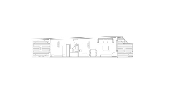 Bungalow floor plan, 1 bedroom in Villas Joblan 2 No. 5 (2D)