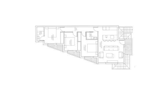 Планировка бунгало 3 спальни в ЖК Villas Joblan 2 № 4 (2D)